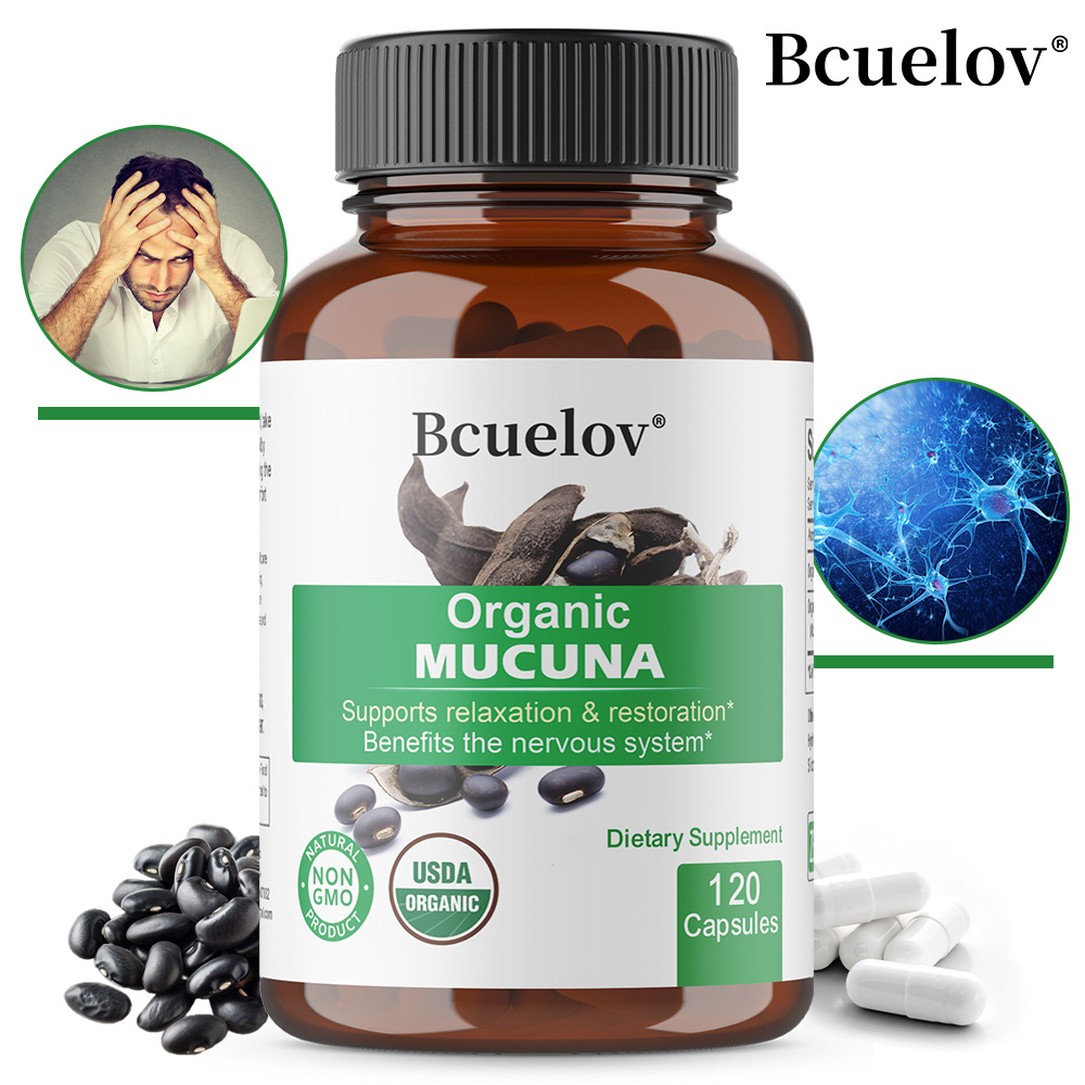 Herbal Wellness Water - Organic Mucuna Capsules - Supports Relaxation