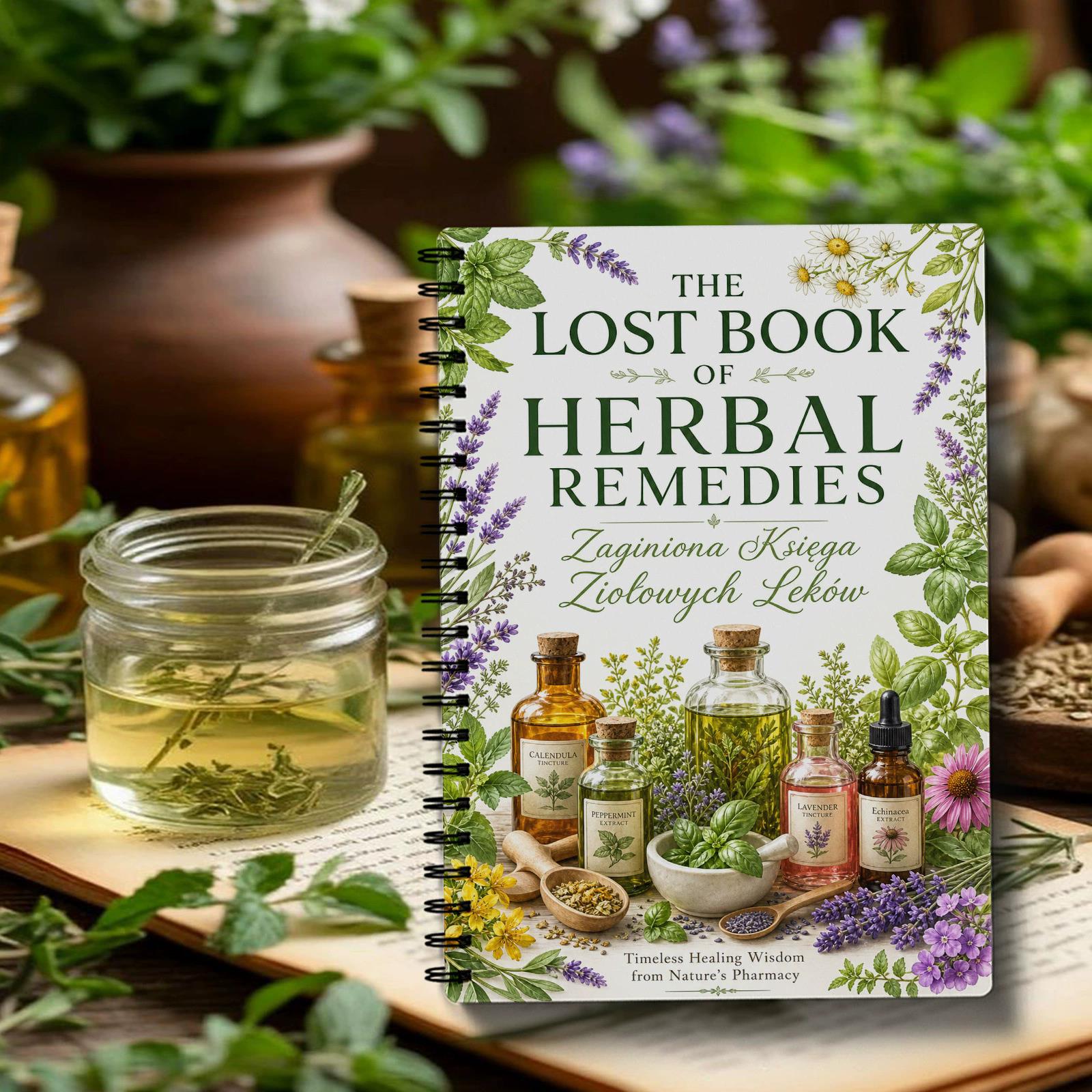 Herbal Wellness In - Herbal Remedies Spiral Notebook Polish Edition