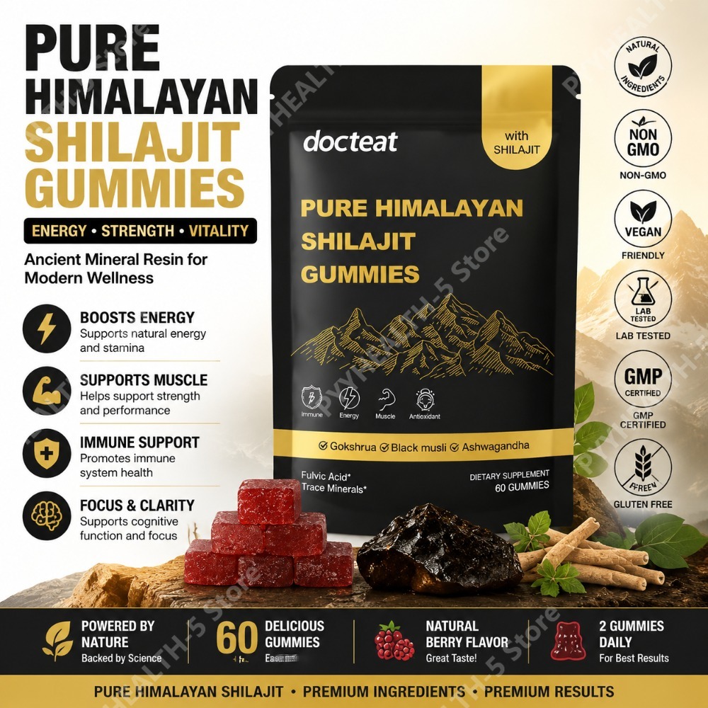 Herbal Wellness In - Docteat Pure Himalayan Shilajit Gummies with