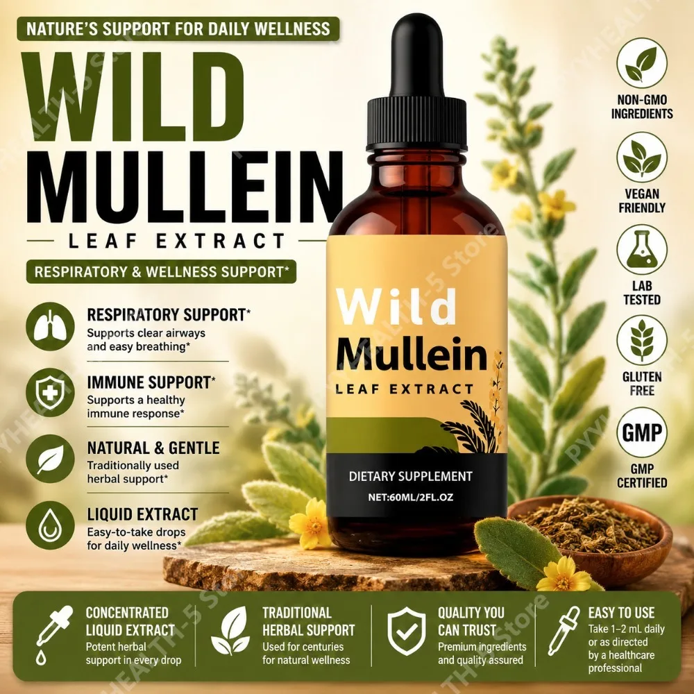 Herbal Wellness In - Wild Mullein Leaf Drops with Ginger