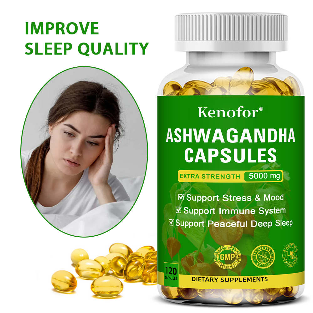 Herbal Wellness Water - Ashwagandha Complex Capsules 2300mg, 5-in-1 Herbal