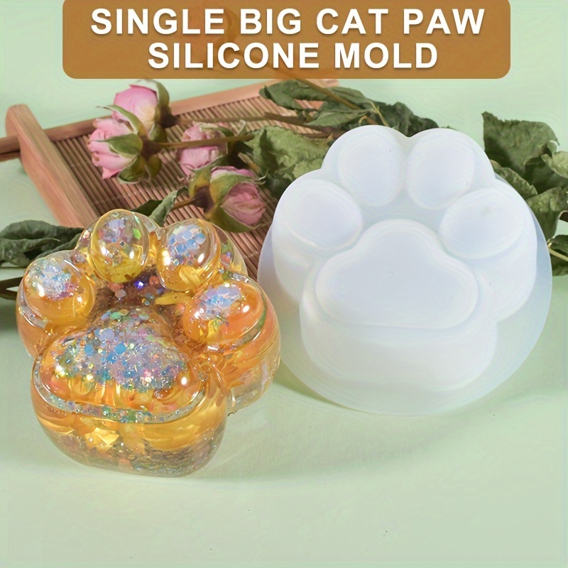 Cat Claw Bark - 1 Large Cat Paw Silicone Mold，ApplicableDIYCandle、Resin