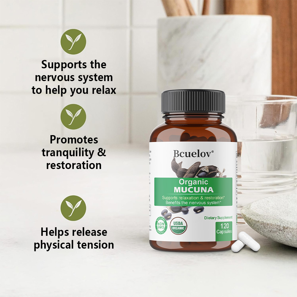 Organic Mucuna Capsules - Supp - Herbal Wellness Water ulasan dan harga