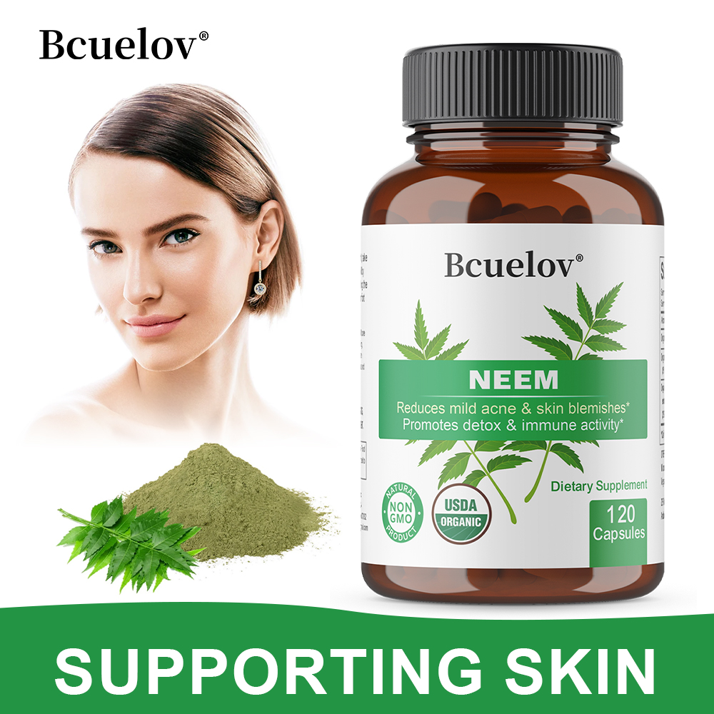 Organic Neem Leaf Capsules, He - Herbal Wellness Water ulasan dan harga