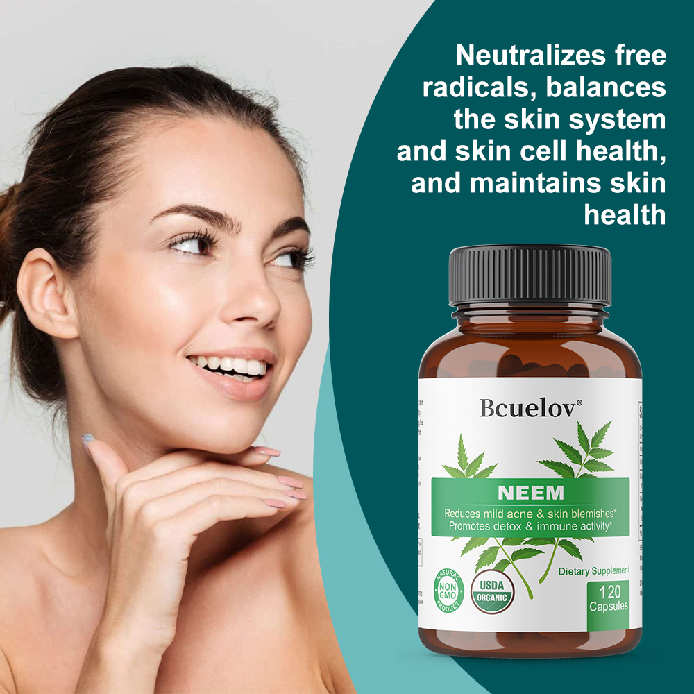 Organic Neem Leaf Capsules, He - Herbal Wellness Water ulasan dan harga