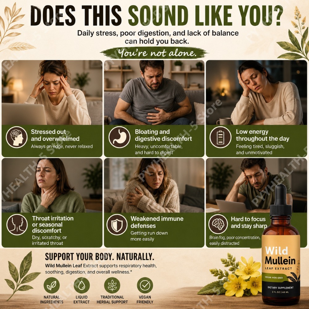 Wild Mullein Leaf Drops with G - Herbal Wellness In ulasan dan harga