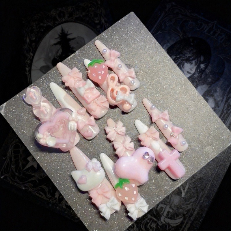 10PCS Sweet Cool White 3D Cat  - Cat Claw Bark ulasan dan harga