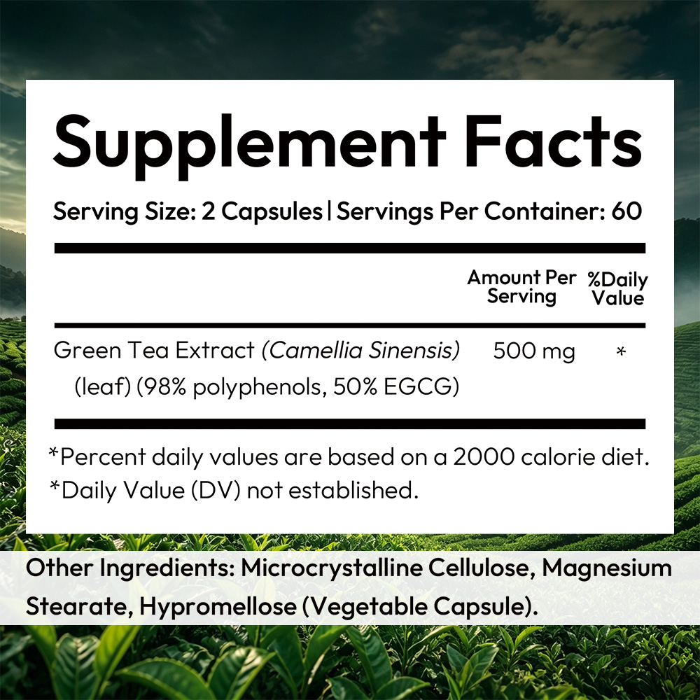 Green Tea Extract - EGCG 500 m - Herbal Wellness Water ulasan dan harga